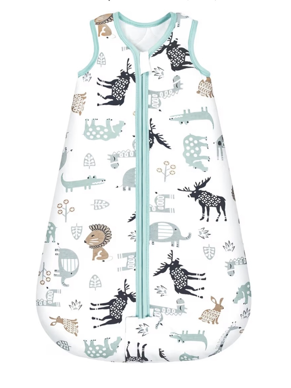 Mosebears Animal Print Organic Cotton Wearable Sleep Sack 0-6 Months
